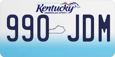 KY license plate 990JDM