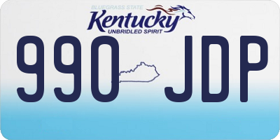 KY license plate 990JDP