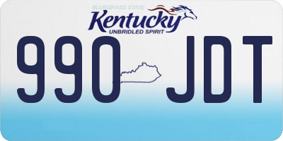 KY license plate 990JDT