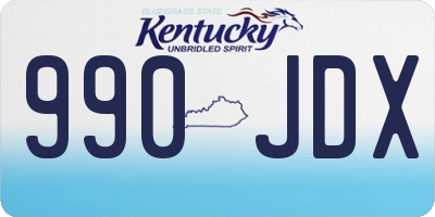 KY license plate 990JDX