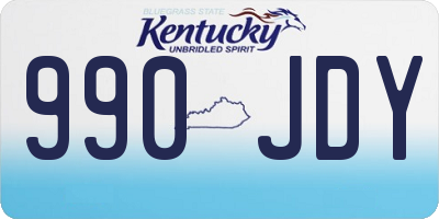 KY license plate 990JDY