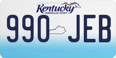 KY license plate 990JEB