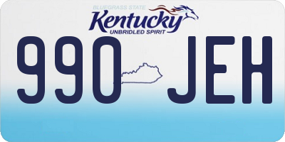 KY license plate 990JEH