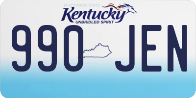 KY license plate 990JEN