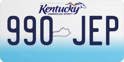 KY license plate 990JEP