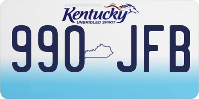 KY license plate 990JFB