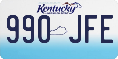 KY license plate 990JFE