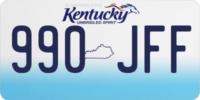KY license plate 990JFF