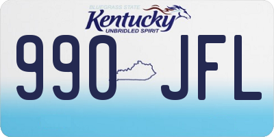 KY license plate 990JFL