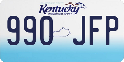KY license plate 990JFP