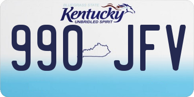 KY license plate 990JFV