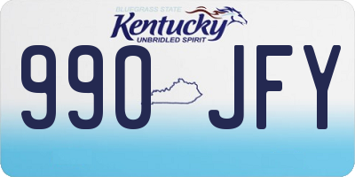 KY license plate 990JFY