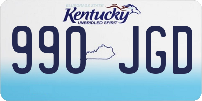 KY license plate 990JGD