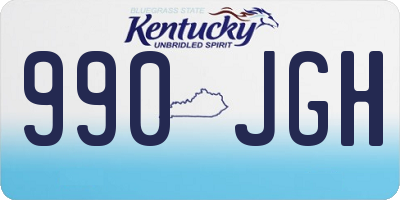 KY license plate 990JGH