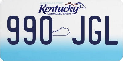 KY license plate 990JGL