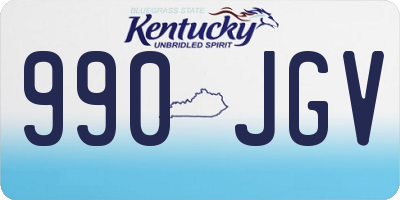 KY license plate 990JGV