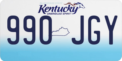 KY license plate 990JGY