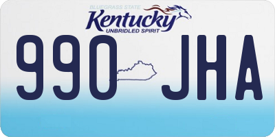 KY license plate 990JHA