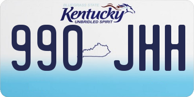 KY license plate 990JHH