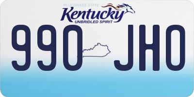 KY license plate 990JHO
