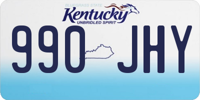 KY license plate 990JHY