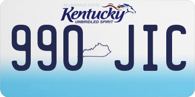 KY license plate 990JIC
