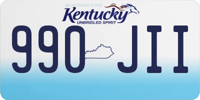 KY license plate 990JII