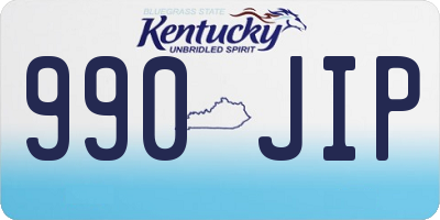 KY license plate 990JIP