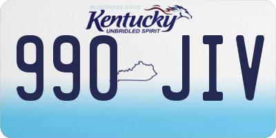 KY license plate 990JIV