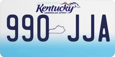 KY license plate 990JJA