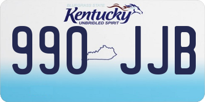 KY license plate 990JJB