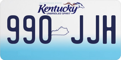 KY license plate 990JJH