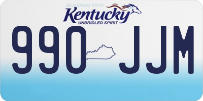 KY license plate 990JJM