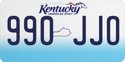 KY license plate 990JJO
