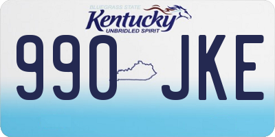 KY license plate 990JKE