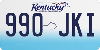 KY license plate 990JKI