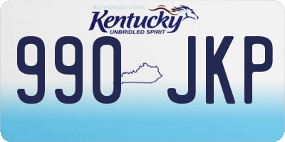 KY license plate 990JKP
