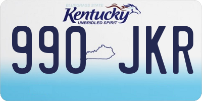 KY license plate 990JKR