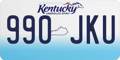 KY license plate 990JKU