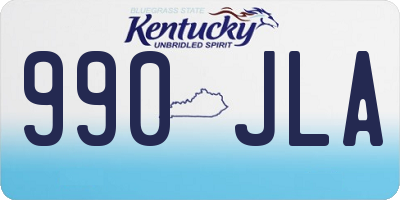 KY license plate 990JLA