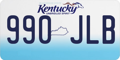 KY license plate 990JLB