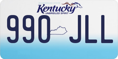 KY license plate 990JLL