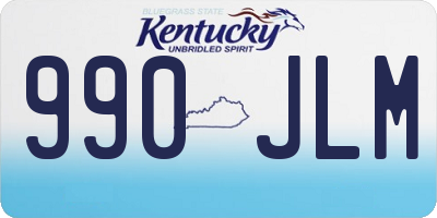 KY license plate 990JLM