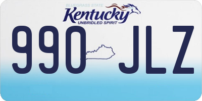 KY license plate 990JLZ