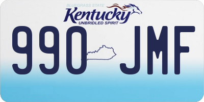 KY license plate 990JMF