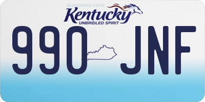 KY license plate 990JNF