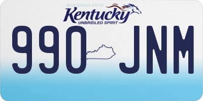 KY license plate 990JNM