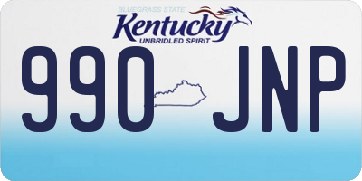 KY license plate 990JNP