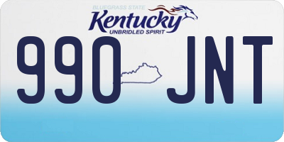 KY license plate 990JNT