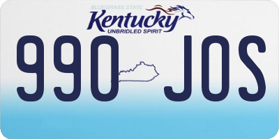 KY license plate 990JOS